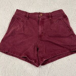 Universal Thread High Rise Midi Shorts - Burgundy